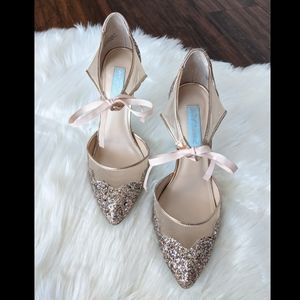✨ Blue by Betsey Johnson Glitter Heels - Size 7.5